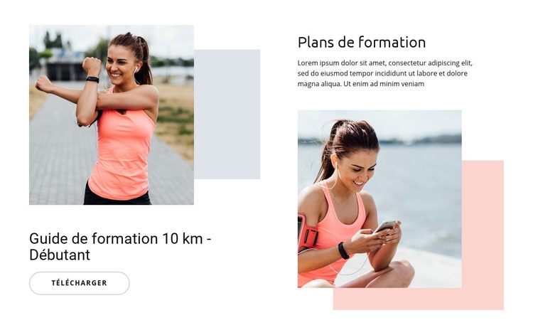 Plans de formation Page de destination