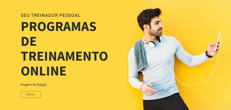 Programas de treinamento online Design do site