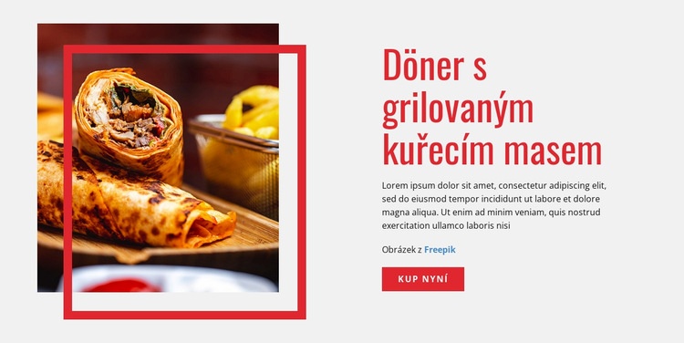 Döner s grilovaným kuřetem Šablona