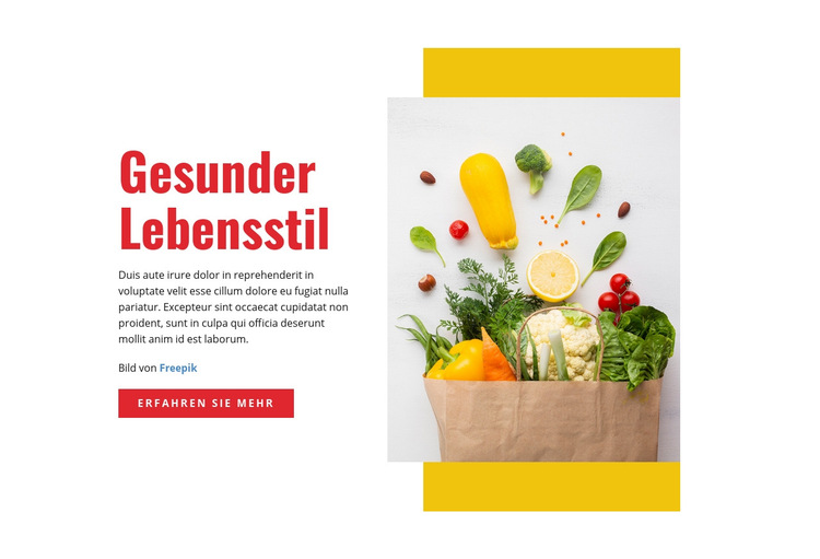 Kraftpaket Gemüse Website-Vorlage