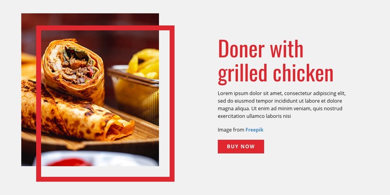Doner with Grilled Chicken Elementor Template Alternative