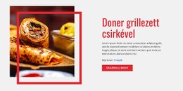 Egyéni Betűtípusok, Színek És Grafikák A Következőhöz: Doner Grillezett Csirkével