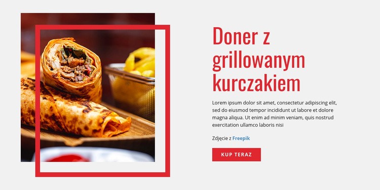 Doner z Grillowanym Kurczakiem Szablony do tworzenia witryn internetowych