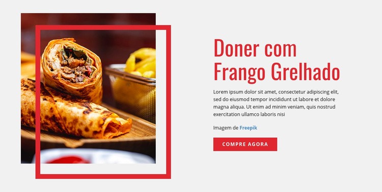 Doner com Frango Grelhado Construtor de sites HTML