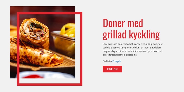 Doner med grillad kyckling Hemsidedesign