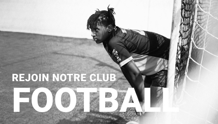 Club de football Page de destination