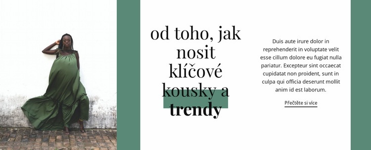 Zelená je v trendu Šablona webové stránky