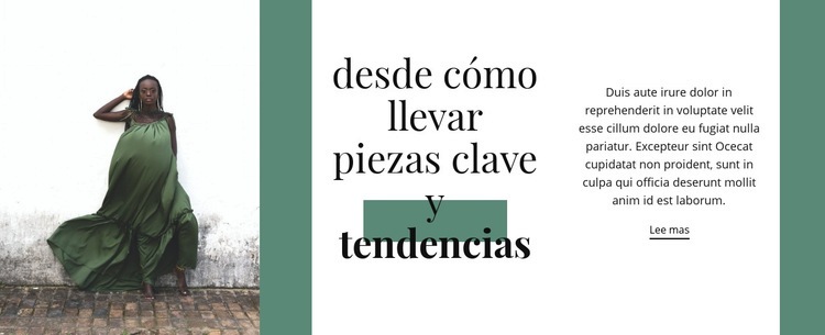 El verde está de moda Página de destino