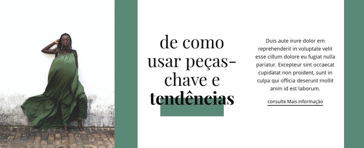 Verde está na moda Landing Page