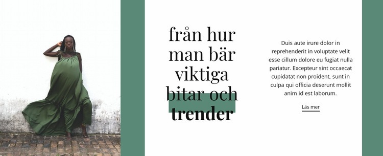 Grönt är i trend CSS -mall