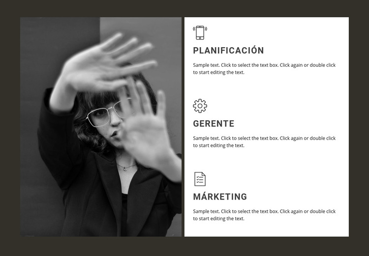 Nuestras direcciones en los negocios Plantilla HTML