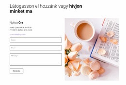 Webhelytervezés Caffe Kapcsolatfelvételi Űrlap Bármilyen Eszközhöz
