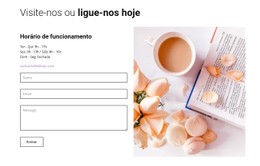 Formulário De Contato Caffe Modelo De Site HTML CSS
