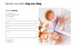 Kontaktformulär För Kaffe HTML CSS-Webbplatsmall