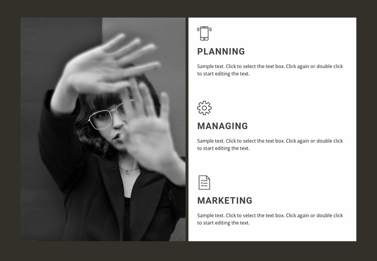 Our directions in business Website Mockup