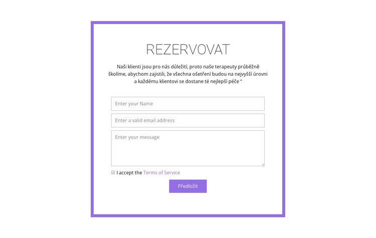 Rezervační formulář Téma WordPress