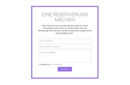 Reservierungsformular Einzelseiten-Website