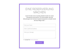 Reservierungsformular - Vollständig Responsive Vorlage