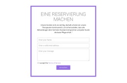 Reservierungsformular - HTML-Vorlage