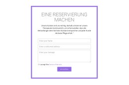 Reservierungsformular - Anpassbare Vorlage