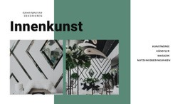 Website-Mockup-Generator Für Innenkunst Mit Pflanzen