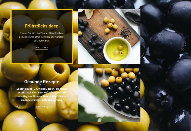 Italienische Rezepte Website-Modell