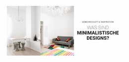 Skandinavisches Interieur Design-Website
