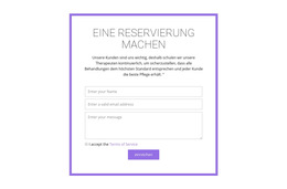 Reservierungsformular – Fertiges Website-Design