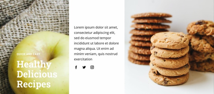 Healthy recipes  Elementor Template Alternative