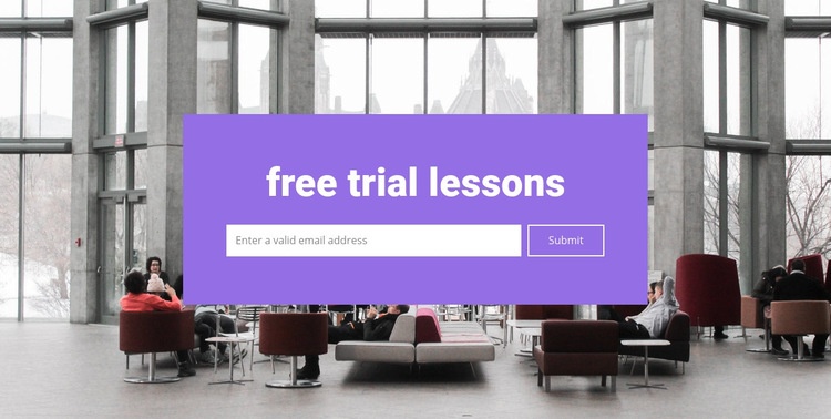 Free trial lessons Elementor Template Alternative