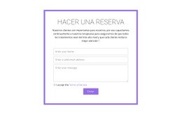 Formulario De Reservación -Maqueta De Sitio Web Lista Para Usar