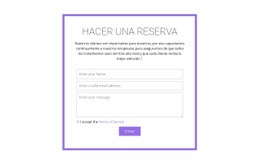 Formulario De Reservación - Plantilla Personalizable