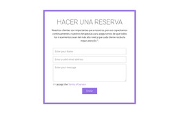 Formulario De Reservación - Descarga De Plantilla HTML