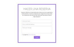 Formulario De Reservación - Plantilla HTML