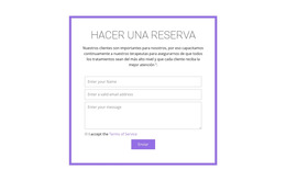 Formulario De Reservación - Tema De Sitio Web Listo