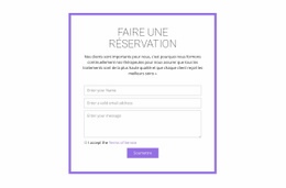 Formulaire De Réservation – Maquette De Site Web Prête À L'Emploi