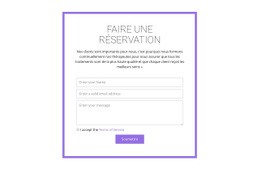 Formulaire De Réservation – Modèle Personnalisable