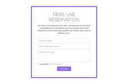 Formulaire De Réservation - Thème De Site Web Prêt