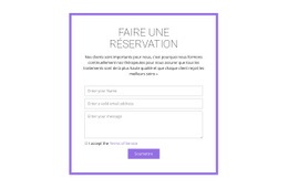 Formulaire De Réservation - Meilleure Page De Destination