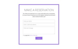 Reservation form - Html Code Example by Nicepage