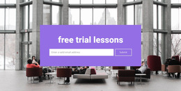 Free Trial Lessons - HTML5 Landing Page