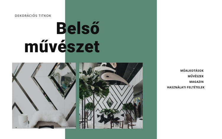 Belső művészet növényekkel CSS sablon