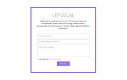 Foglalási Űrlap – Kész Webhelytéma