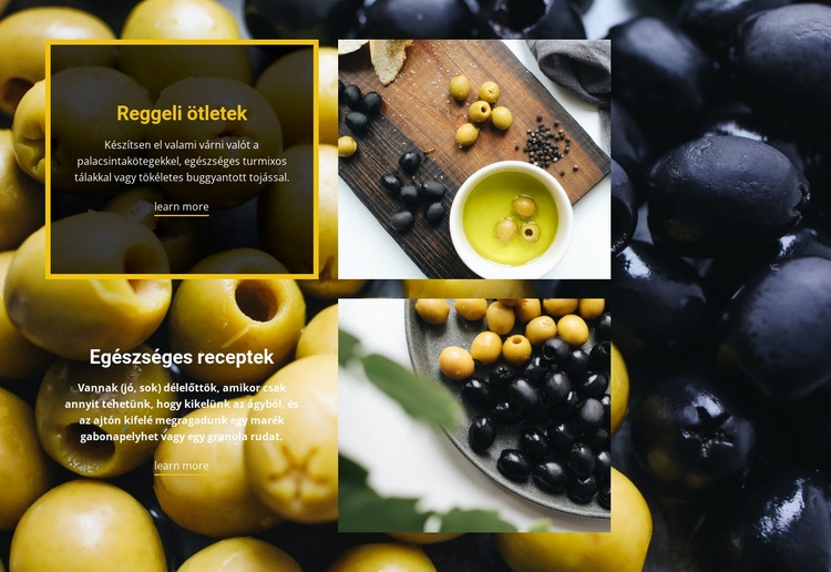 Olasz receptek Weboldal tervezés