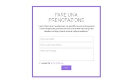 Modulo Di Prenotazione Sito Web A Pagina Singola