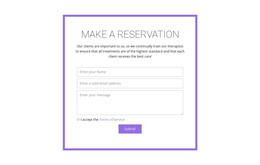 Reservation Form Education Template