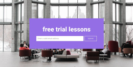 Free Trial Lessons - One Page Bootstrap Template