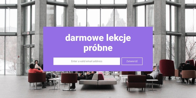 Darmowe lekcje próbne Szablon jednej strony