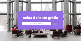 Design De Site Premium Para Aulas De Teste Grátis