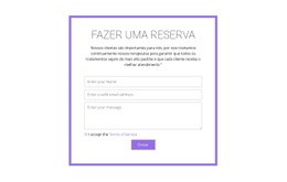 Design Mais Criativo Para Formulário De Reserva